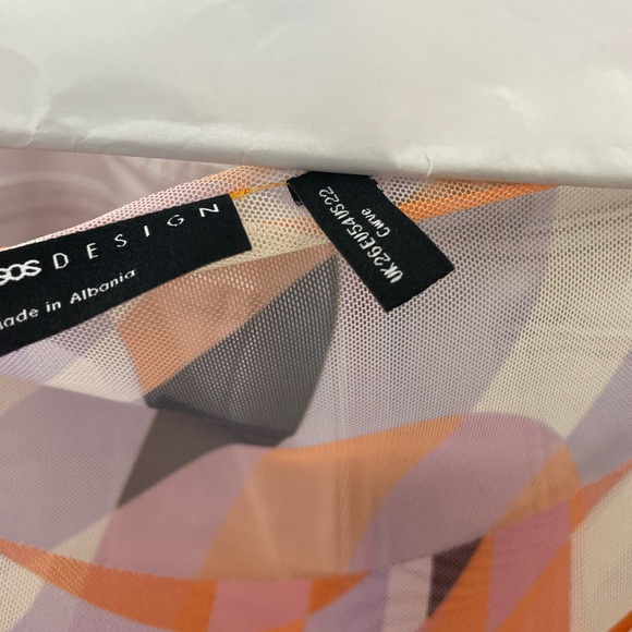 ASOS Abstract Print Ruched Dress - Picture 2 of 2